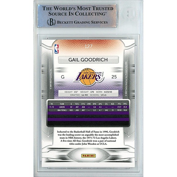 Gail Goodrich LA Lakers Autographed 09-10 Prestige Basketball Card Beckett Slab - Picture 2 of 4